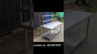 Working table for restaurant kitchen  stainless steel prep work table [upl. by Ettelrac315]