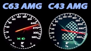 Mercedes C63 AMG vs C43 AMG Acceleration 0250 V8 Sound V6 Sound C450 AMG W205 BerlinTomek [upl. by Nnainot]