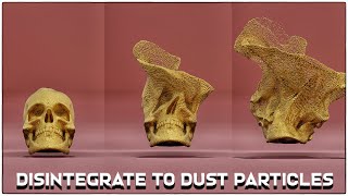 Disintegrate 3D Objects to Dust particles under 2 mins  Blender tutorial [upl. by Dnivra]