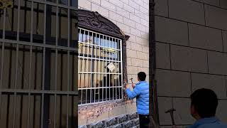 Process of dismantling the facade window frame [upl. by Ahsekad]