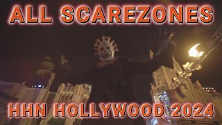 All Scare Zones at Halloween Horror Nights Hollywood 2024 [upl. by Sirron254]