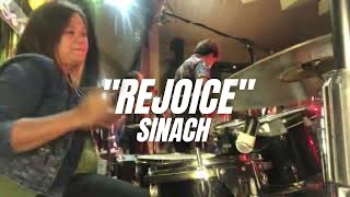 Rejoice I DRUM COVER Sinach [upl. by Yecaw]