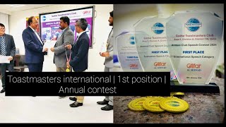 Toastmasters international speech  1st position  Annual contest 2024  TM Faisudeen [upl. by Gearhart231]