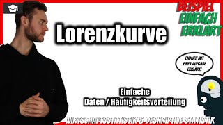 Lorenzkurve Beispiel Statistik zeichnen 📚 Einfache DatenHäufigkeitsverteilung [upl. by Siahc]