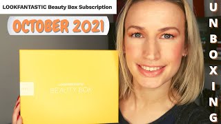 LOOKFANTASTIC BEAUTY BOX OCTOBER 2021 UNBOXING amp DISCOUNT CODE [upl. by Eentruok]