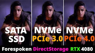 Forespoken DirectStorage Loading Times SATA SSD vs NVMe SSD PCIe 30 vs NVMe SSD PCIe 40  RTX 4080 [upl. by Aliwt]