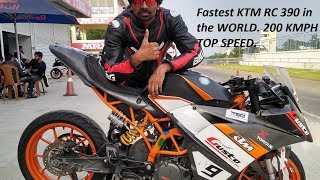 Fastest KTM RC 390 in the WORLD 200 KMPH TOP SPEED [upl. by Ahsian]