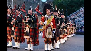 Massed Pipes and Drums Edinburgh Military Tattoo [upl. by Ettennek]