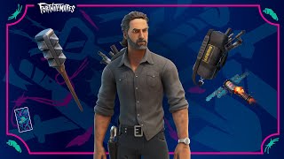 New WALKING DEAD RICK GRIMES Skin Winning in Solos Fortnite [upl. by Singh309]