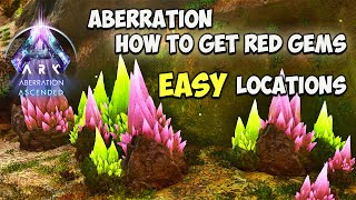 ARK How to EASILY Get RED GEMS on Aberration Ascended [upl. by Tray]