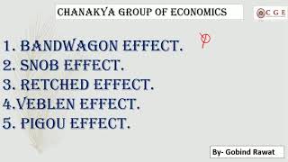 Different Effects in an Economy bandwagon effectSnob effectRatched effectveblen Effectamp Pigou [upl. by Aniram]