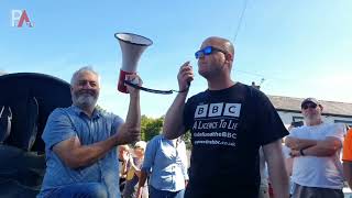 James Costello speaks at hotel demo in Standish Wigan [upl. by Ocimad]