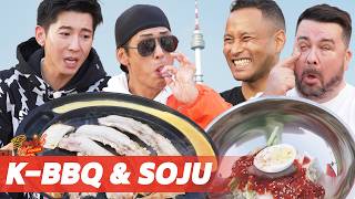 KoreanFood show 2M view guests show real KBBQ amp Soju mukbang  Joon amp Brian BYOB EP5 KoreanFood [upl. by Adnuahsar]