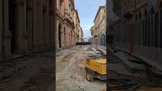 Cantiere della Linea Rossa del tram a Bologna [upl. by Kirstyn]