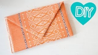 DIY Anleitung Envelope Clutch einfach selber nähen  Nähen für Anfänger [upl. by Trefler700]