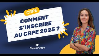 Comment sinscrire au CRPE 2025 [upl. by Eloc]