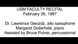 USM Faculty Recital 22687 [upl. by Amsden]