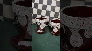 Gingerbread Painting acrylicpainting paintingideas paintedpots christmaspainting gingerbread [upl. by Annaihr]