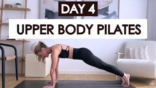 20MIN upper body pilates and stretch  toned arms and improved posture  Day 47 Pilates challenge [upl. by Allisirp]