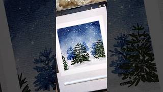 making watercolor Christmas cards on my iPad using procreate procreate digitalart art watercolor [upl. by Carolann164]