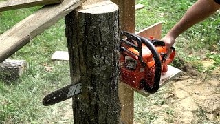 Making A Quick and Dirty VERTICAL Chainsaw Mill [upl. by Amerak175]