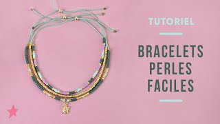 TUTORIEL  Bracelet Perles Miyuki Facile  Idée Cadeau DIY Bijoux [upl. by Ayekahs859]