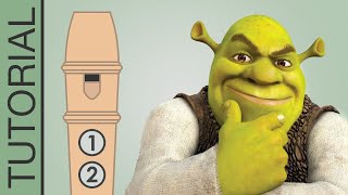 All Star Shrek  Smash Mouth  Recorder Flute Tutorial MEME Song [upl. by Aridaj762]