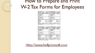 How to Print W2 Form for Employees [upl. by Akinehs]