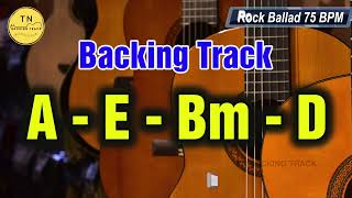 Rock Ballad Backing Track A Major  A E Bm D  Guitar Backing Track [upl. by Izabel684]