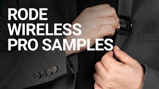 Rode Wireless Pro  sample audio [upl. by Eednam]