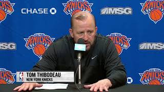 Coach Thibodeau PostGame Knicks Take Home Opener Win vs Indiana [upl. by Korrie]