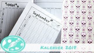 Kalender 2018  PDF zum ausdrucken Heft selber binden DIY [upl. by Niamert]