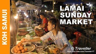 LAMAI BEACH Night Market in Koh Samui 🇹🇭 Sunday Night Thai Street Food Market [upl. by Endres]