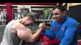 arm wrestler vs synthol guy Vadim Akperov vs Kirill Tereshin [upl. by Busch302]