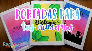 PORTADAS PARA CUADERNOS  DIY  Fáciles y bonitas [upl. by Ferren]