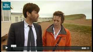 David Tennant Olvia Colman and Pauline Quirke Interviewed on the set of Broadchurch [upl. by Yerdna]