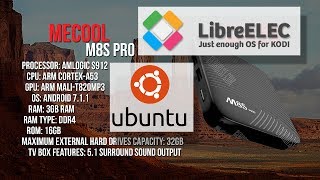 MECOOL M8S PRO Amlogic S912 Dual Boot LibreELEC and Linux Ubuntu [upl. by Porcia]