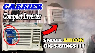 CARRIER COMPACT INVERTER REVIEW  Small Aircon Big Savings [upl. by Brabazon]