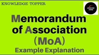 What is Memorandum of Association of Company Law  Memorandum of Association and its Content [upl. by Gibbs]