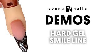 Young Nails Nail Demo  Hard Gel Smile Lines  Synergy Gel [upl. by Enaek]