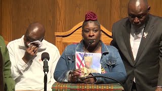 Parents of man killed in Hoover mall shooting gets emotional at Birmingham town hall [upl. by Camus]