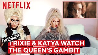 Drag Queens Trixie Mattel amp Katya React to The Queens Gambit  I Like to Watch  Netflix [upl. by Atirys]