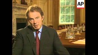 UK LONDON TONY BLAIR KOSOVO DEAL SPEECH [upl. by Tyson]