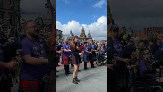 Playing Scotland the Brave with 175 pipers and drummers  Piping Live 2024 Big Band [upl. by Annayat]