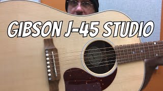 Gibson J45 Studio Walnut  Natural Demo [upl. by Yekcir]