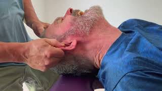 Raynor Massage for tight jaw TMJ and teeth grinding Face head and neck massage Mike part 10 [upl. by Sucirdor]