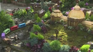 Festive holiday train show returns to New York Botanical Garden [upl. by Boice341]