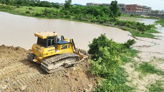 Discover how Our Techniques for Bulldozer pushing Dirt can Lead to a good processing lake filling up [upl. by Eedolem]