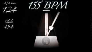 155 BPM Metronome [upl. by Ydarb794]