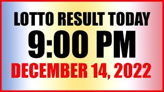 Lotto Result Today 9pm Draw December 14 2022 Swertres Ez2 Pcso [upl. by Tterrab494]